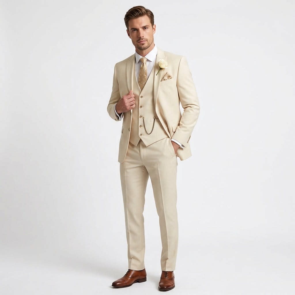 Men's Slim Fit Three Piece Suit | Oliver_6