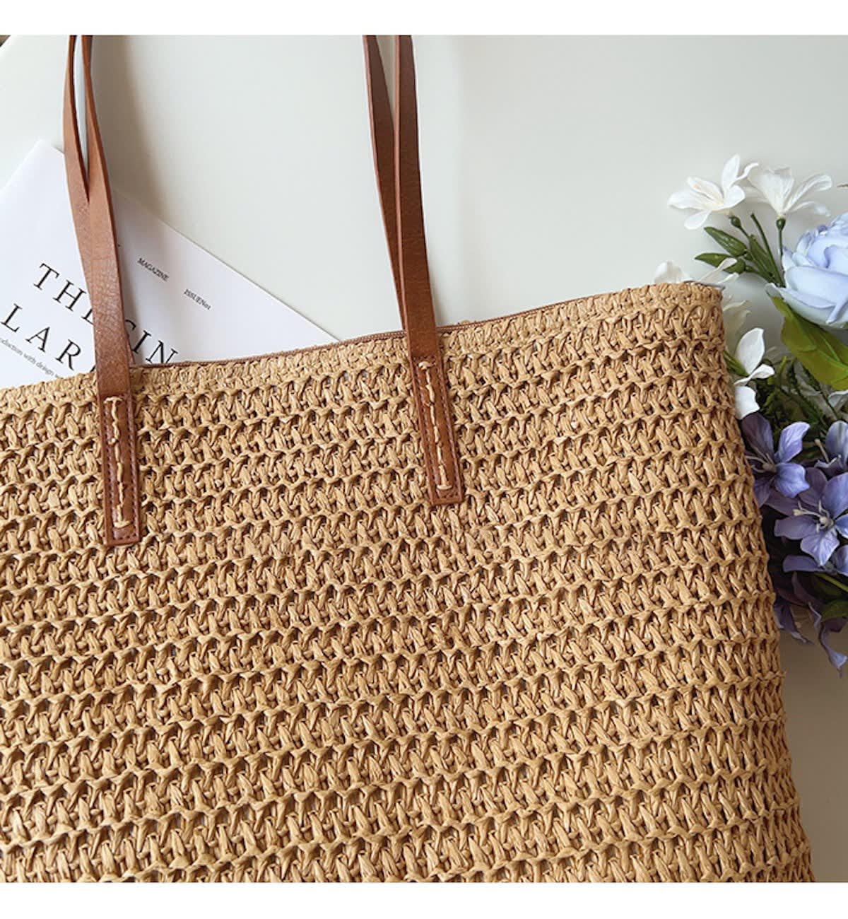 Women's Woven Straw Tote Bag | Summer_2