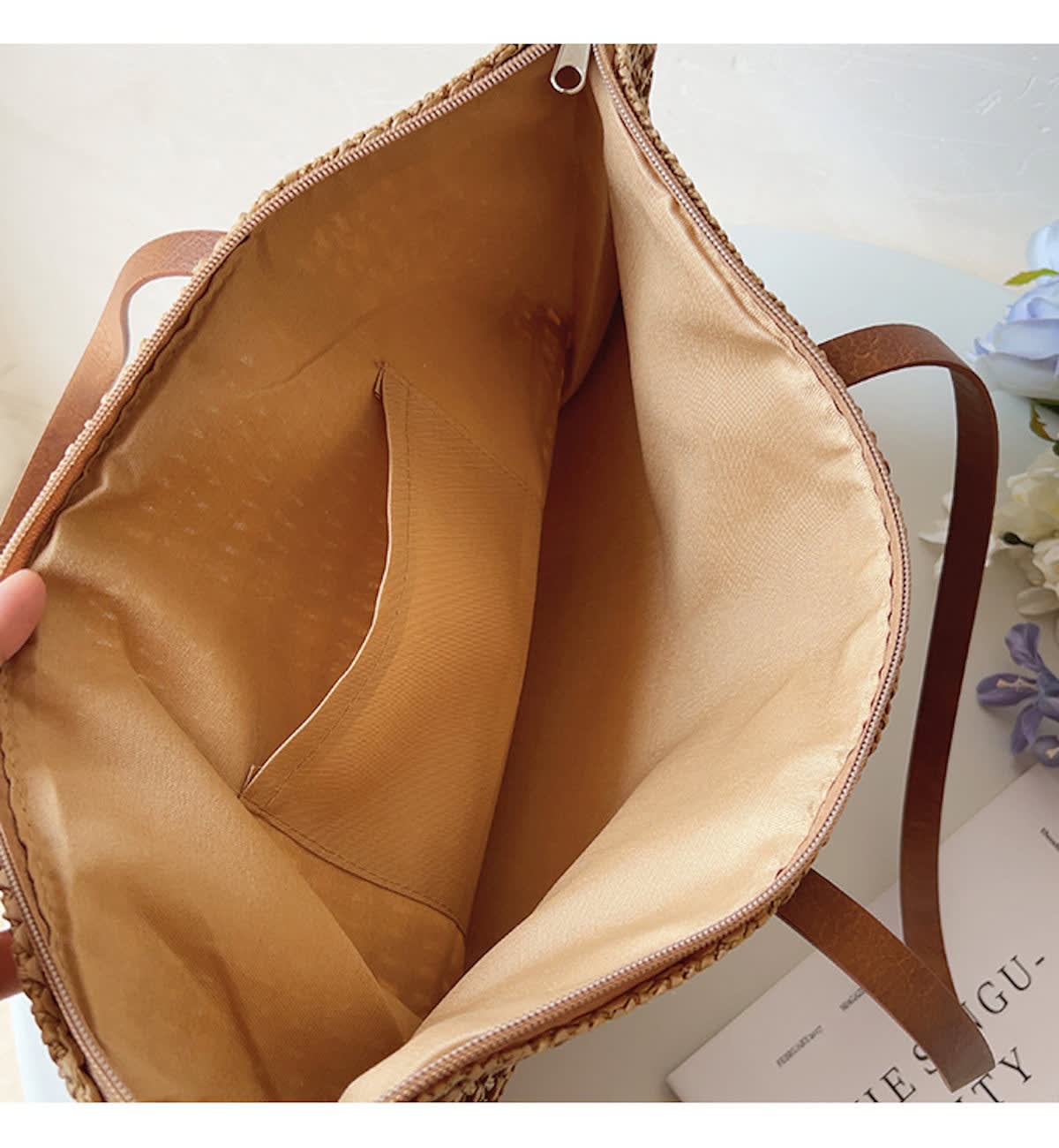 Women's Woven Straw Tote Bag | Summer_5
