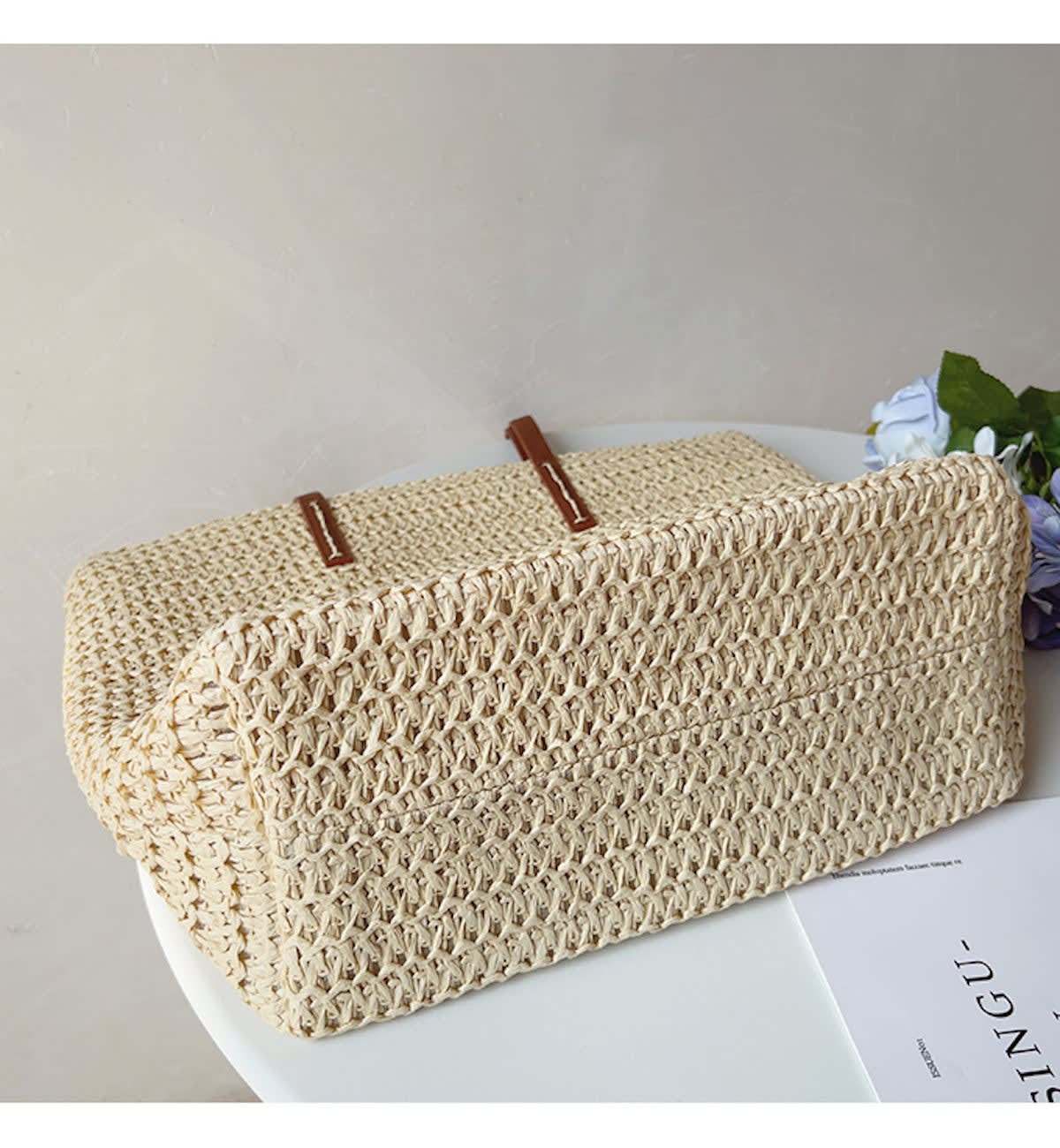 Women's Woven Straw Tote Bag | Summer_9