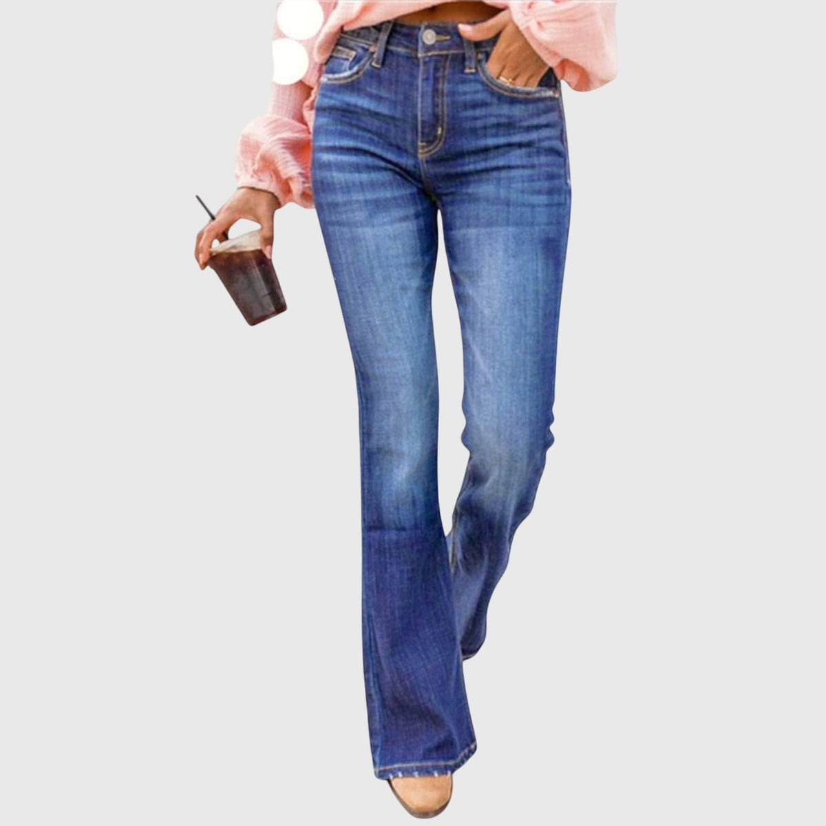 Women's Stretch Bootcut Jeans | Veronica_2