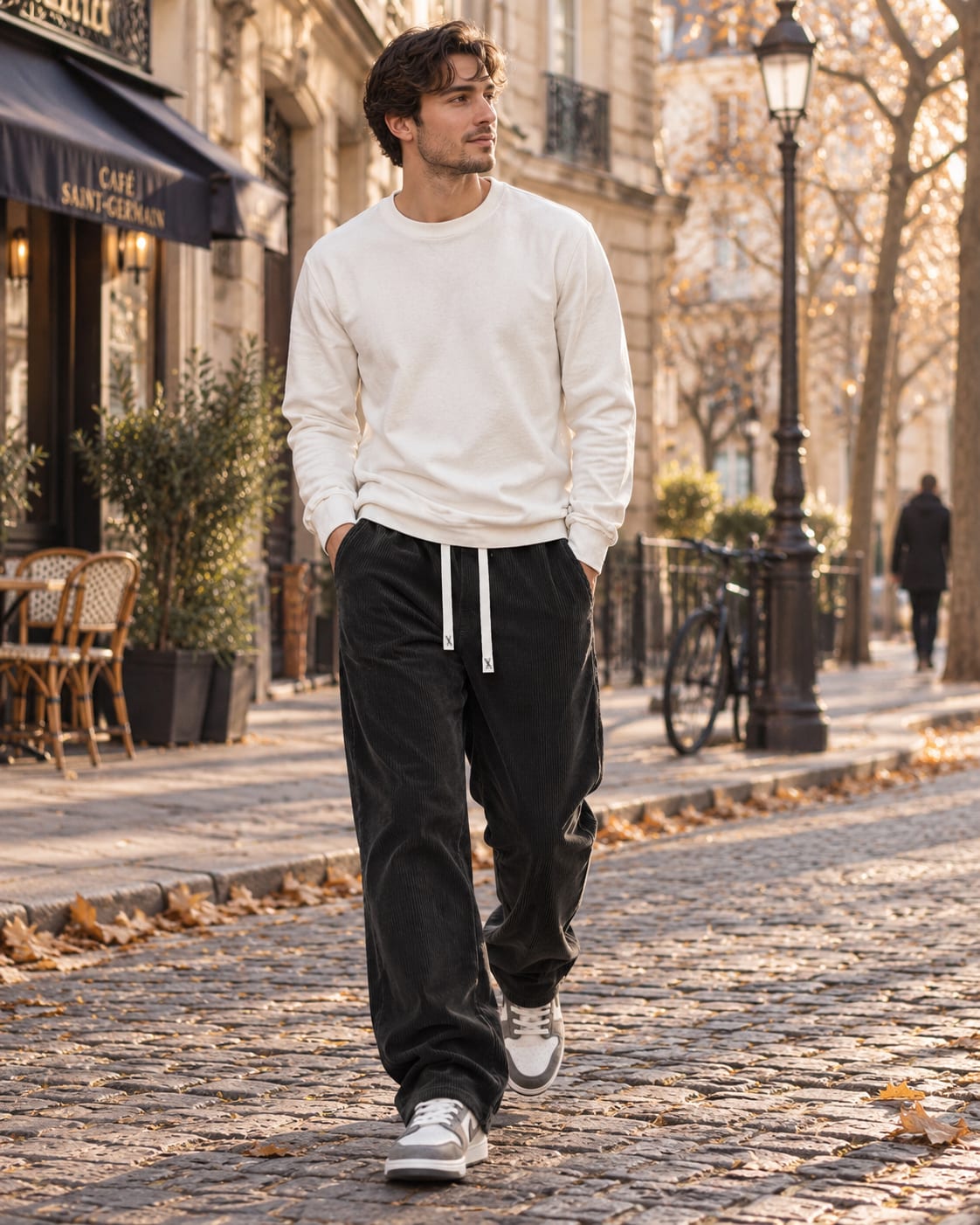 Men's Wide Leg Corduroy Trousers | Angus_2