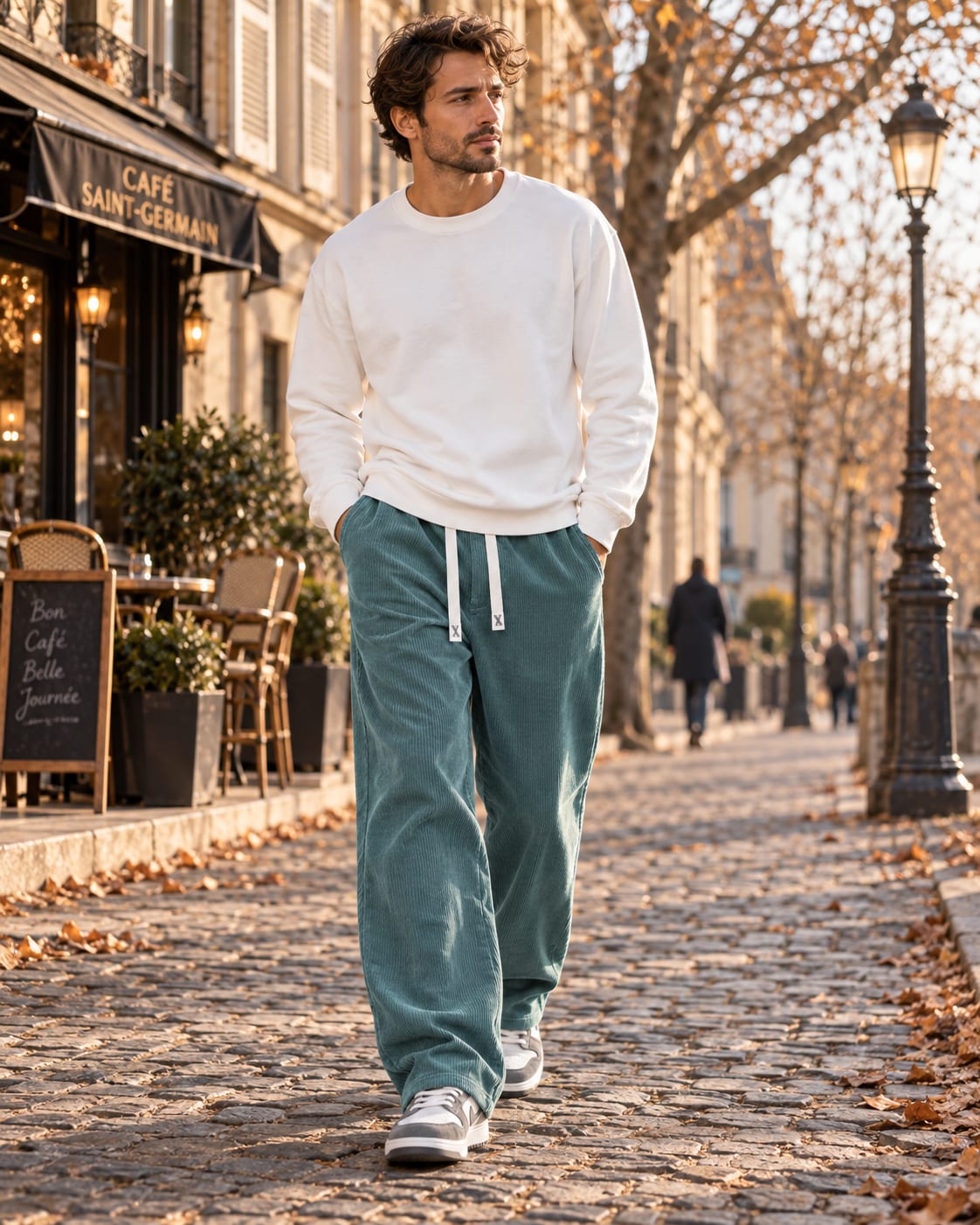 Men's Wide Leg Corduroy Trousers | Angus_3