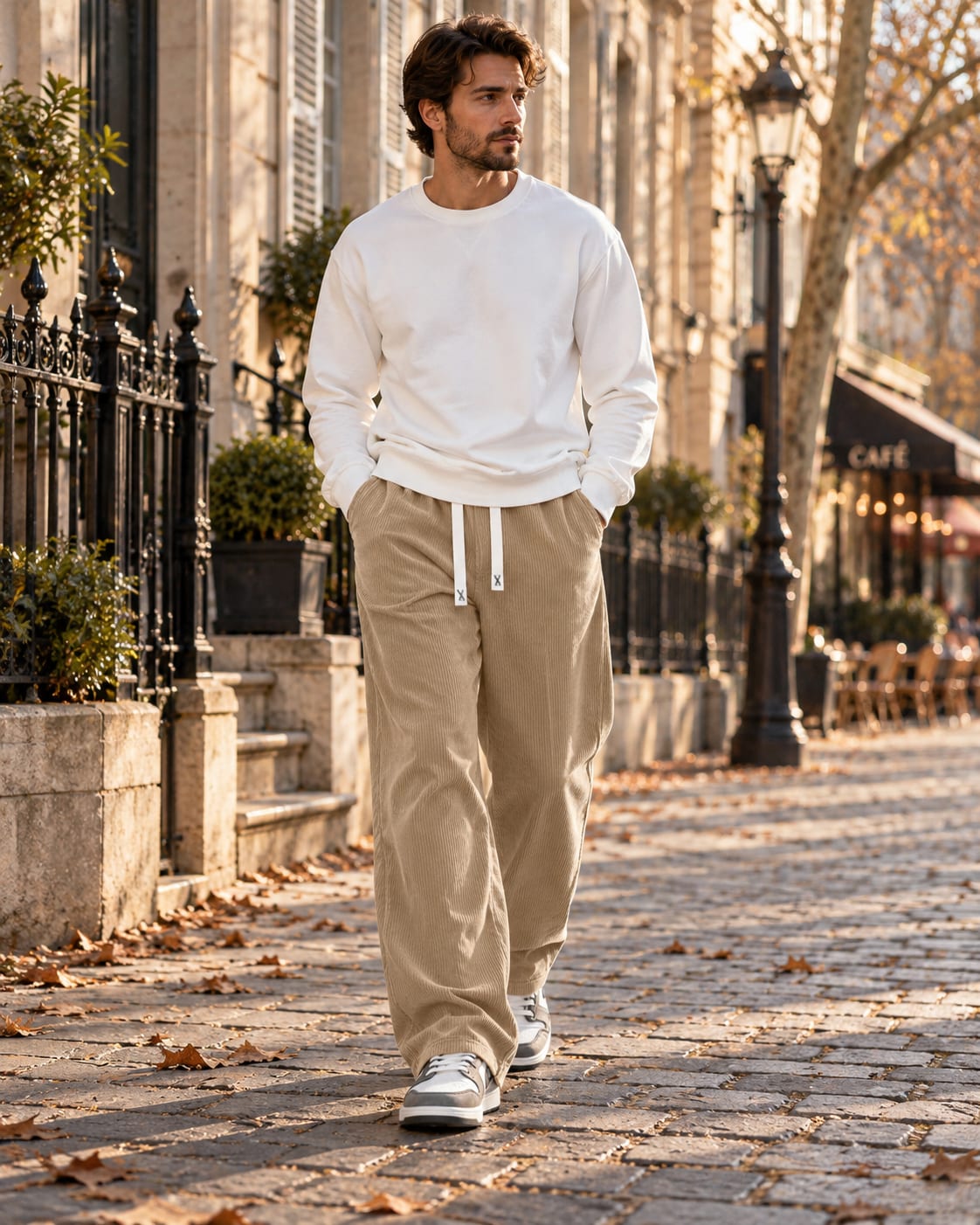 Men's Wide Leg Corduroy Trousers | Angus_6