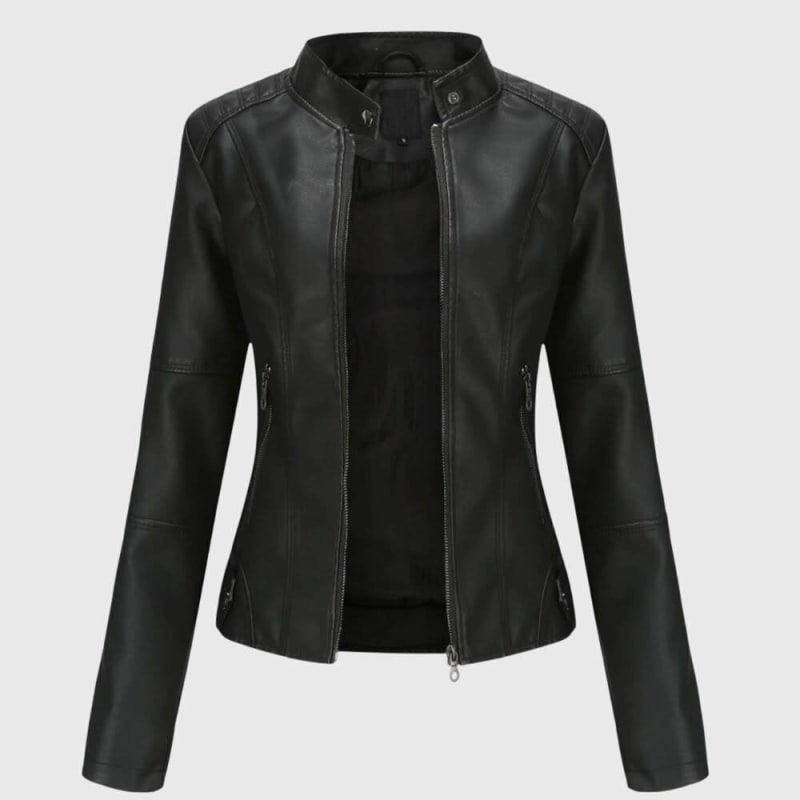Women's Faux Leather Biker Jacket | Lacey_1