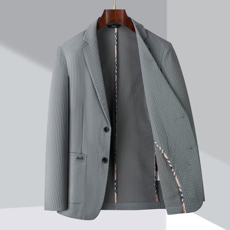 Men's Textured Single Breasted Blazer | Freddie_5