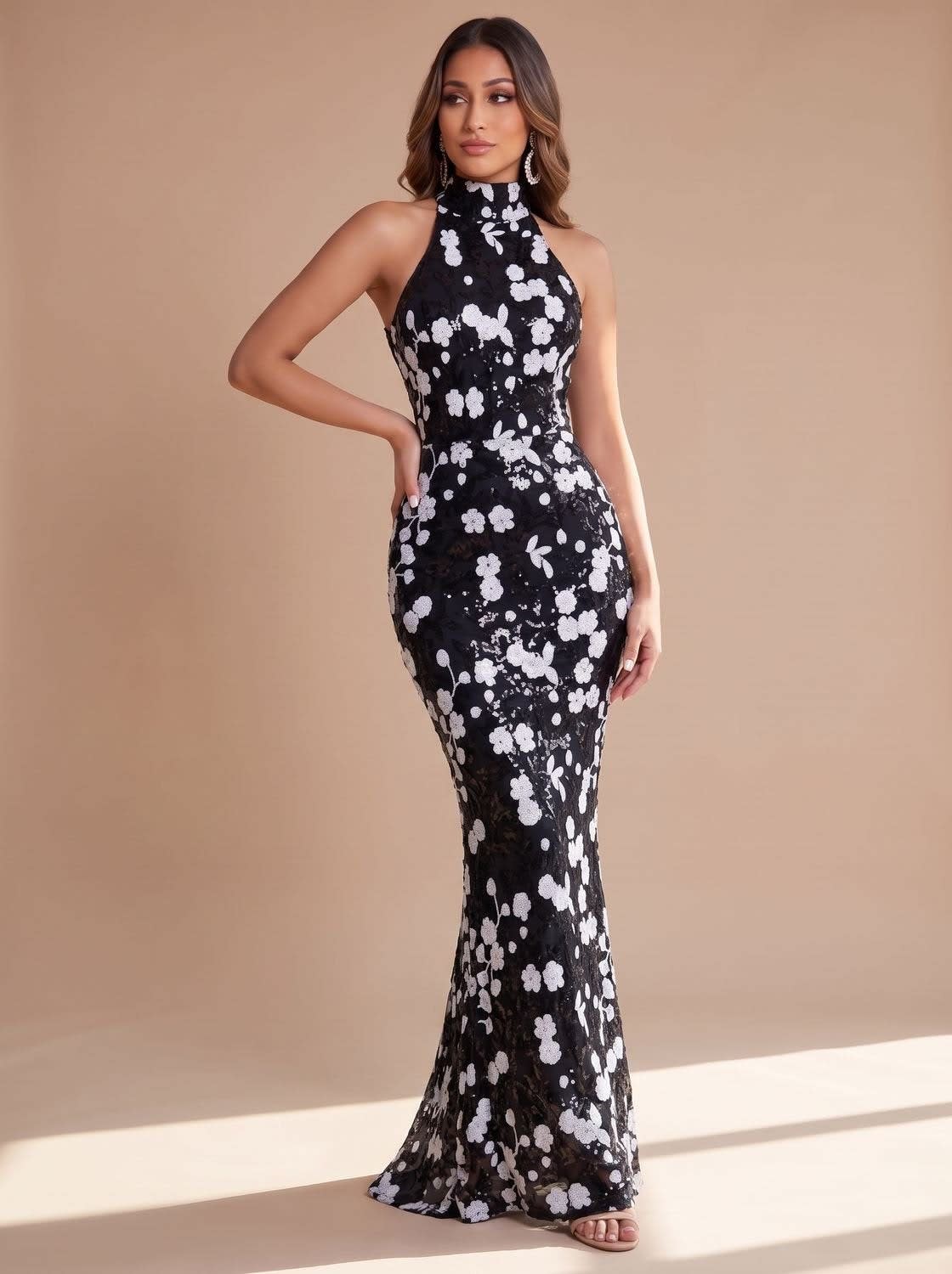 Women's Sequin Mermaid Christmas Party Maxi Dress | Morgan_3