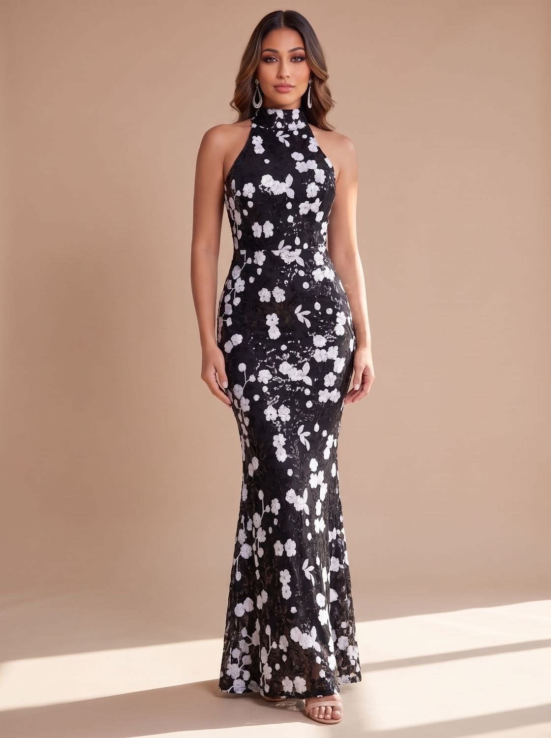 Women's Sequin Mermaid Christmas Party Maxi Dress | Morgan_7