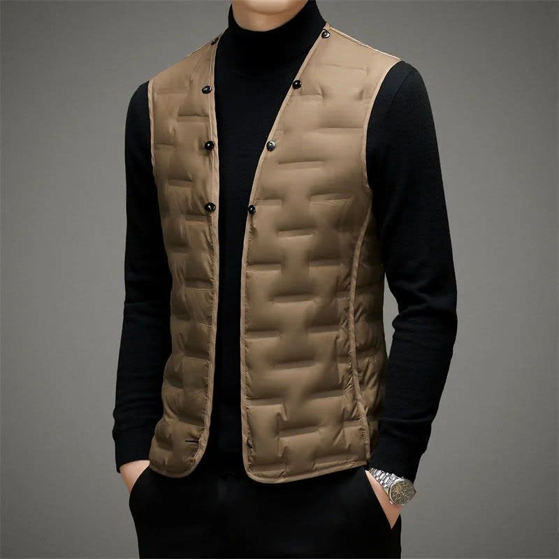 Men's Virgin Wool Overcoat with Removable Down Liner | Vaughn_3