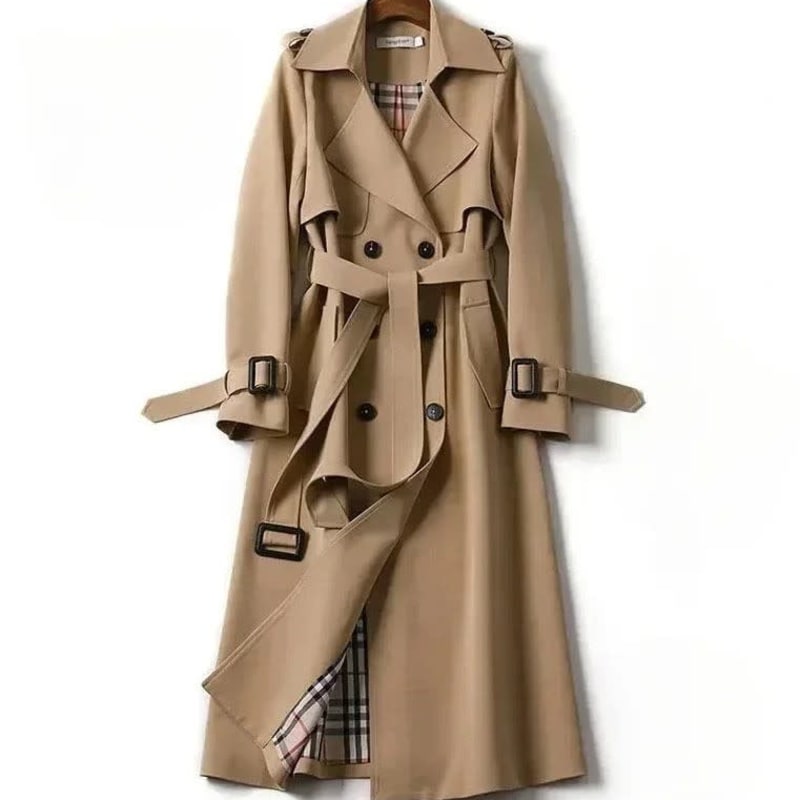 Women's Belted Double Breasted Trench Coat | Siwan_1