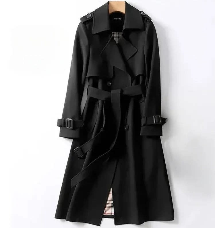 Women's Belted Double Breasted Trench Coat | Siwan_3