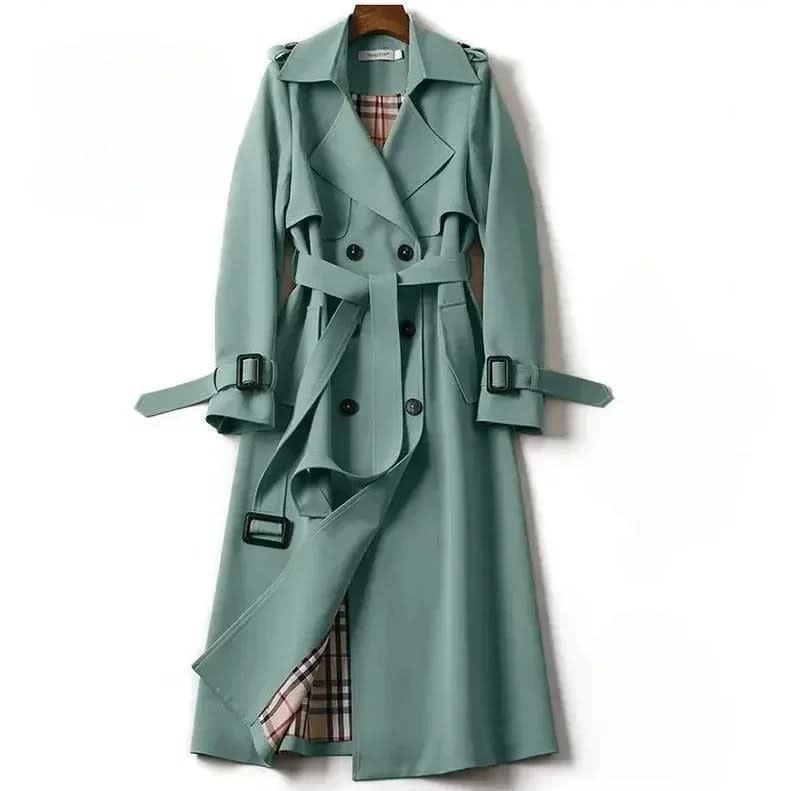 Women's Belted Double Breasted Trench Coat | Siwan_4