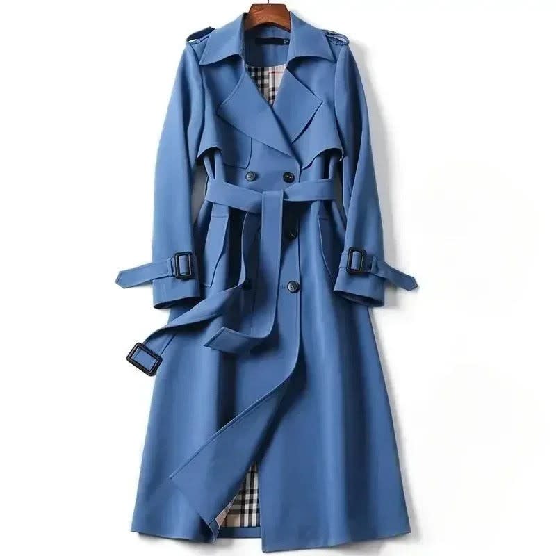 Women's Belted Double Breasted Trench Coat | Siwan_5
