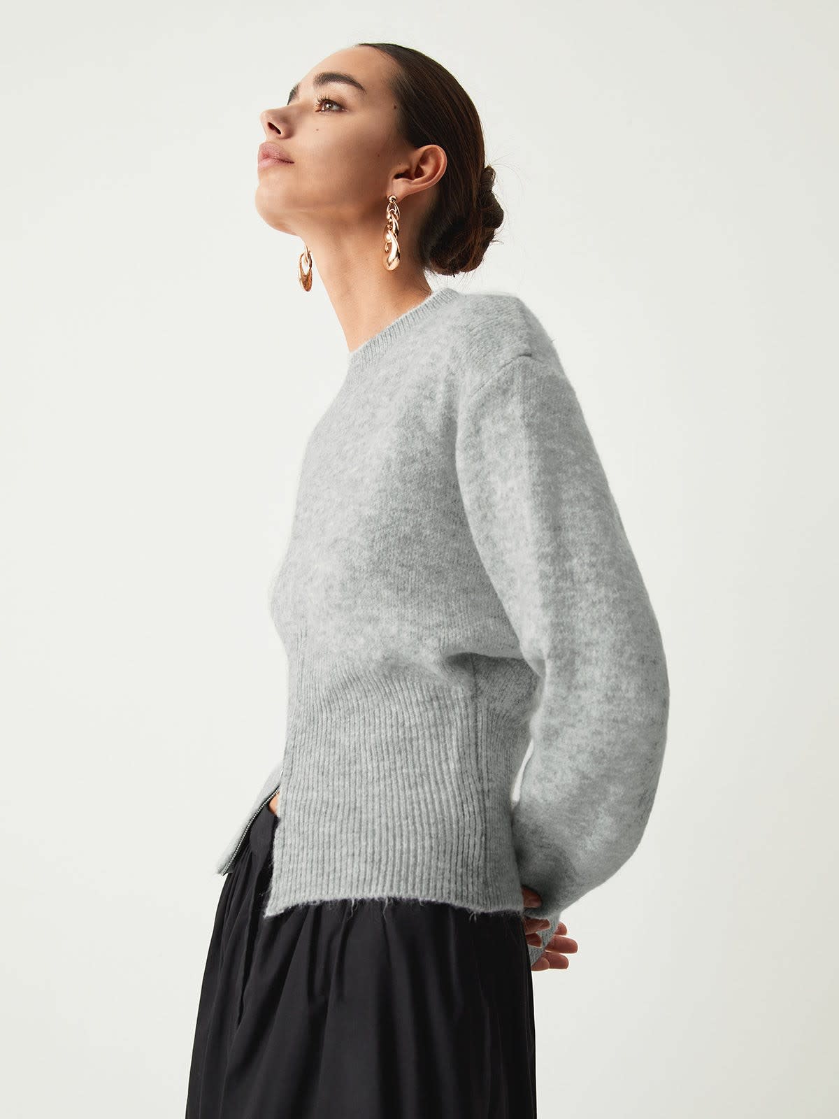 Women's Zip Hem Knit Jumper | Clemency_4