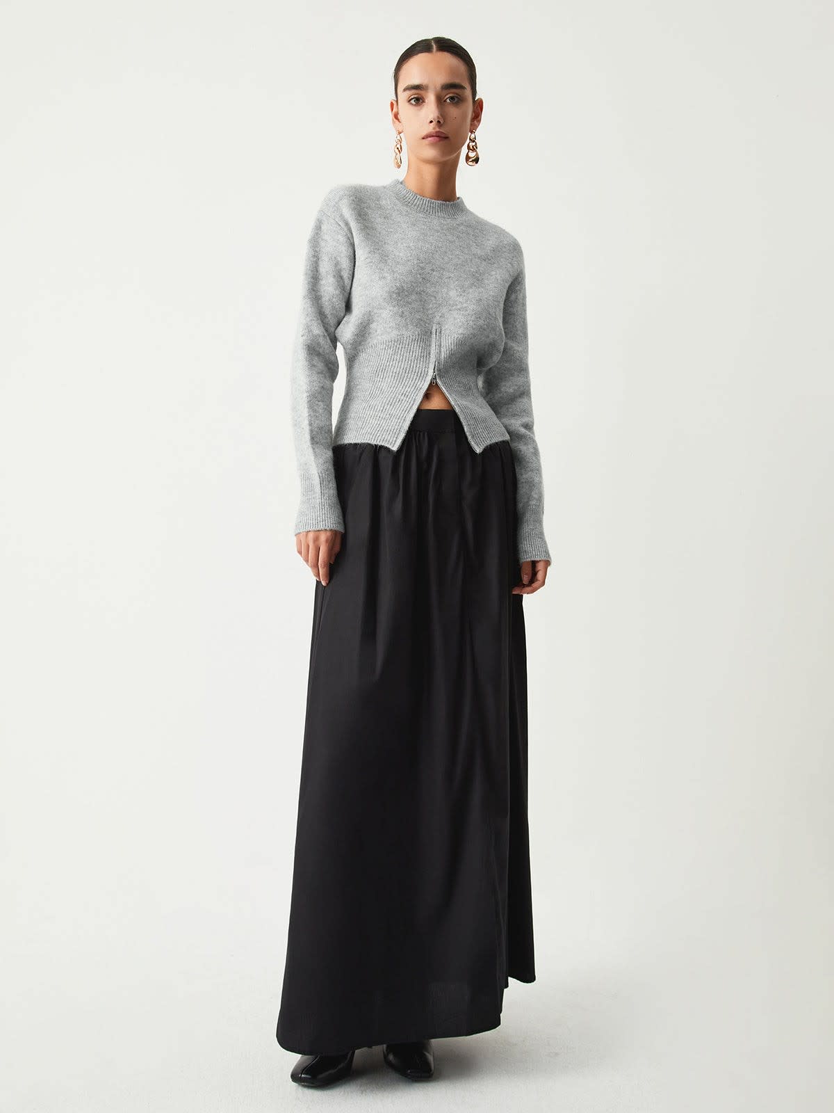 Women's Zip Hem Knit Jumper | Clemency_7