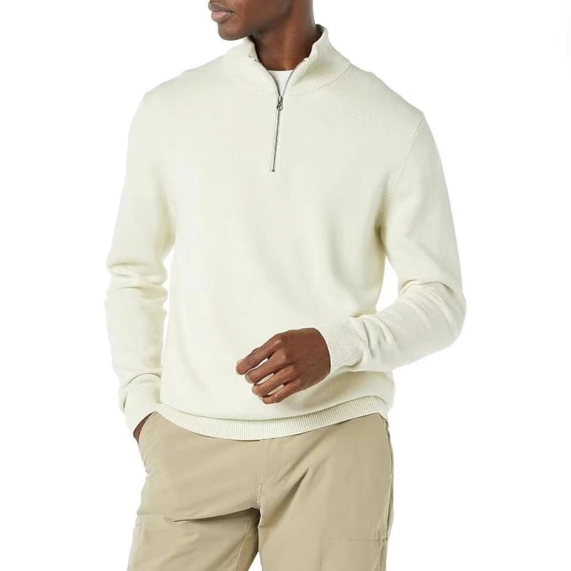 Men's Slim Fit Quarter Zip Jumper | Silas_1