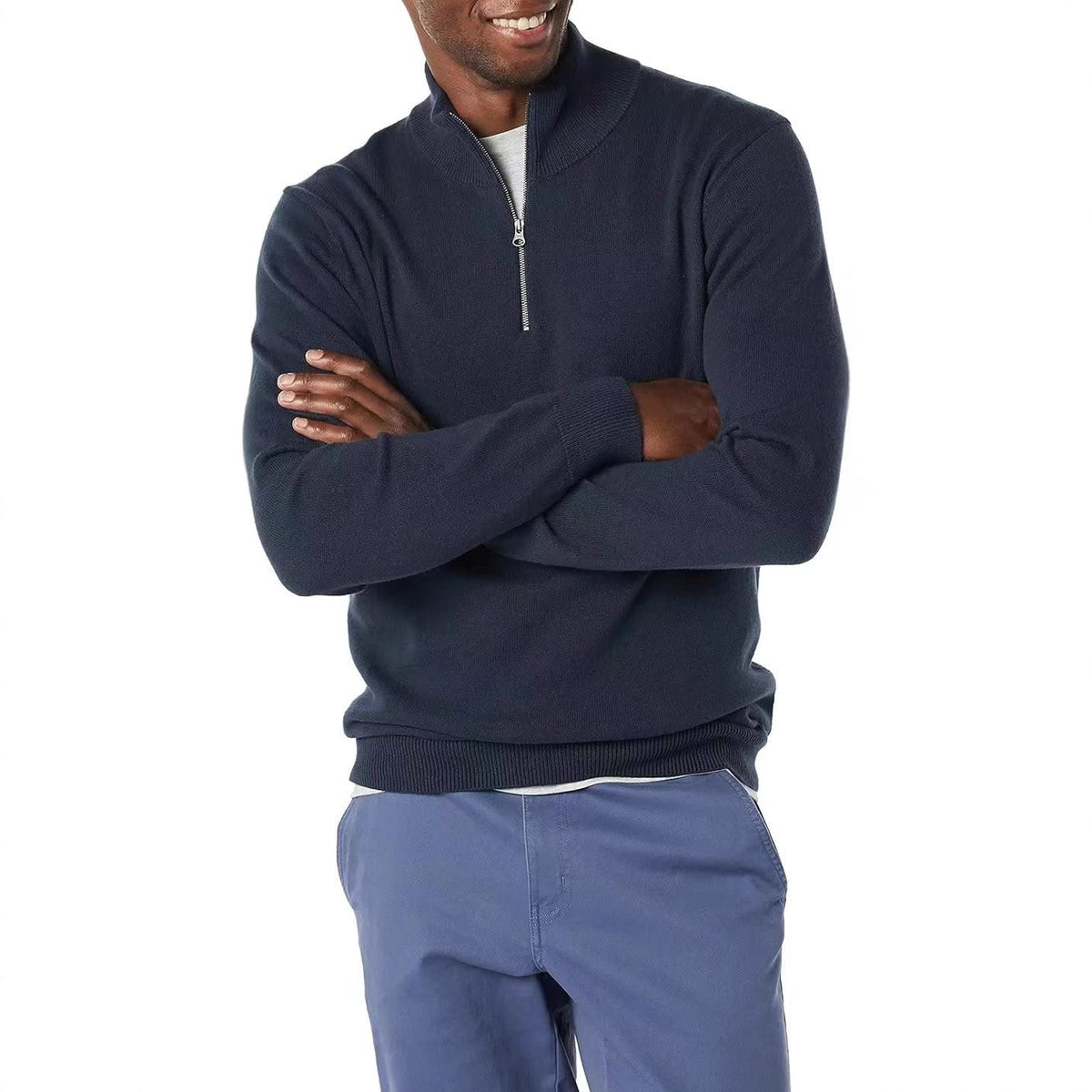Men's Slim Fit Quarter Zip Jumper | Silas_2