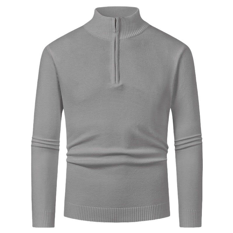 Men's Slim Fit Quarter Zip Jumper | Silas_6