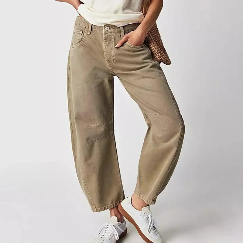 Women's High Waist Barrel Leg Jeans | Billie_1