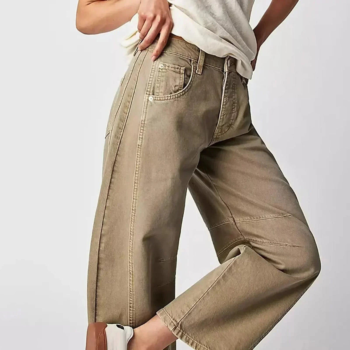Women's High Waist Barrel Leg Jeans | Billie_2