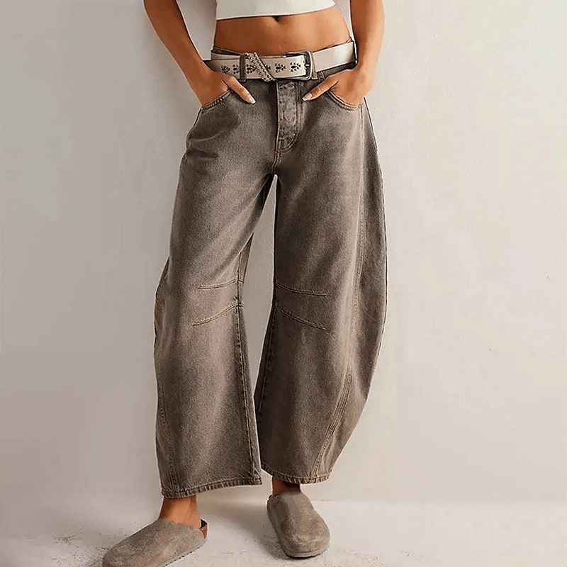 Women's High Waist Barrel Leg Jeans | Billie_7