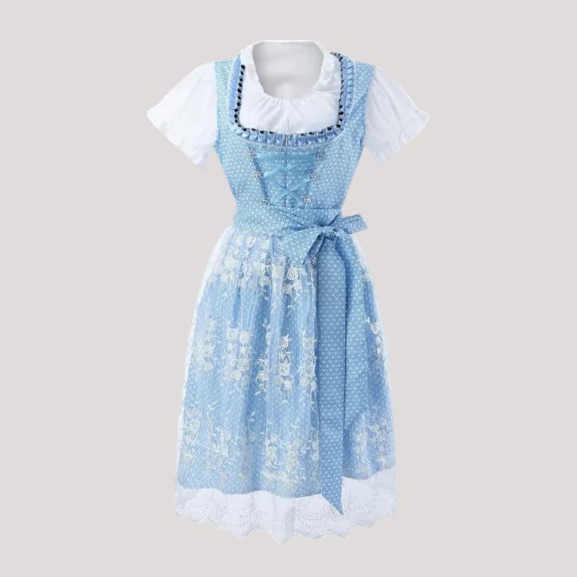 Women's Floral Dirndl Dress with Lace Apron | Lark_3