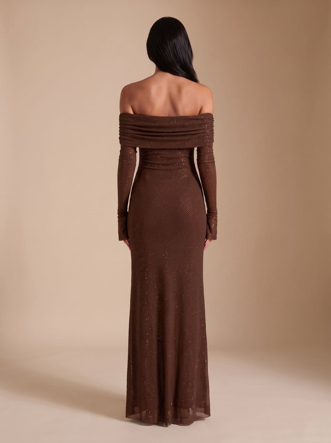 Women's Off Shoulder Sequin Maxi Party Dress | Rosanna_5