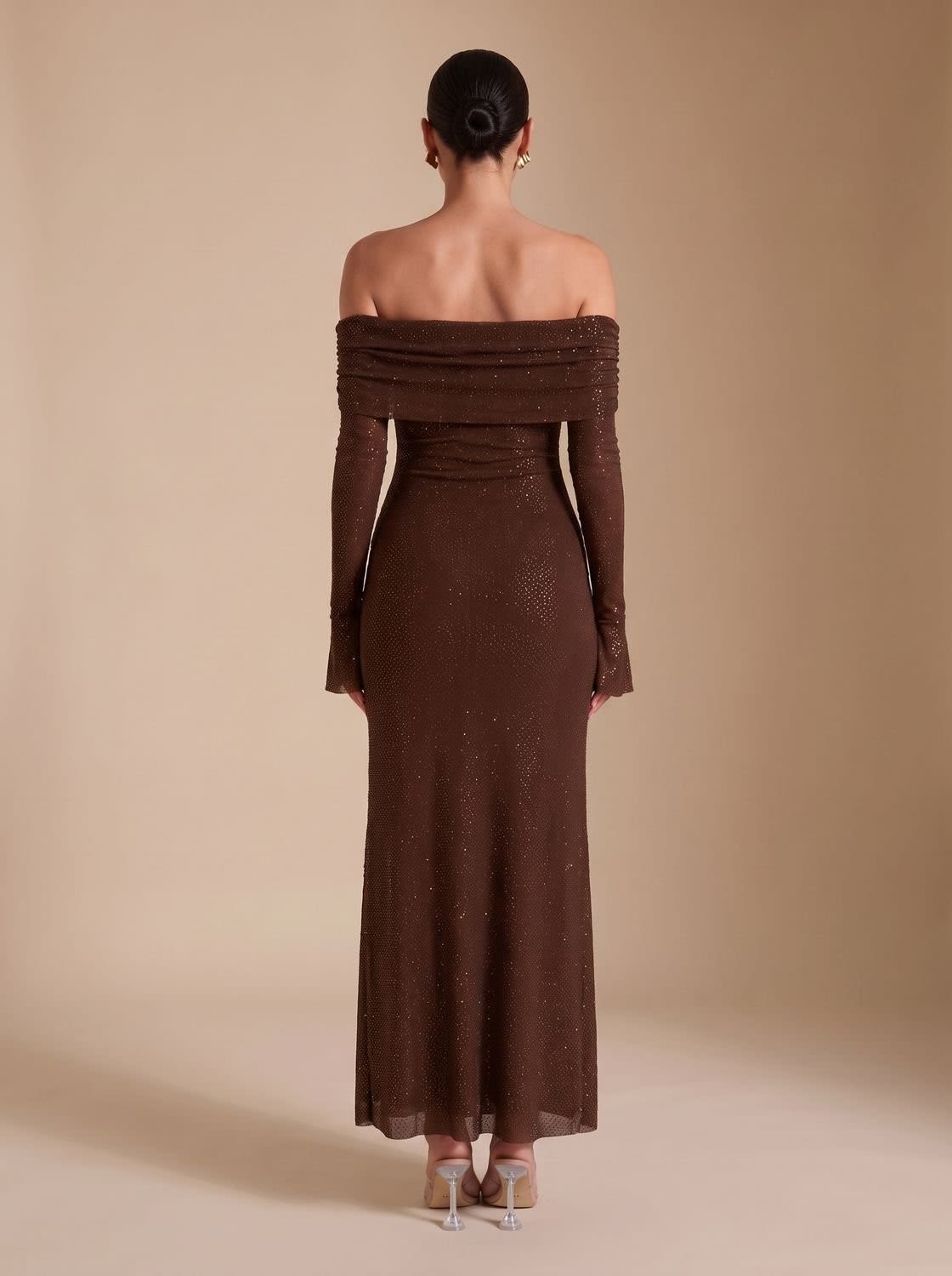 Women's Off Shoulder Sequin Maxi Party Dress | Rosanna_7