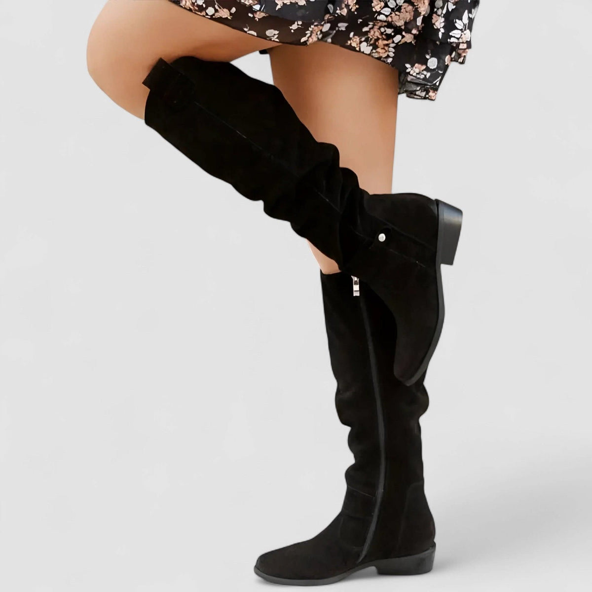 Women's Orthopedic Western Suede Knee-High Boots | Kate_5
