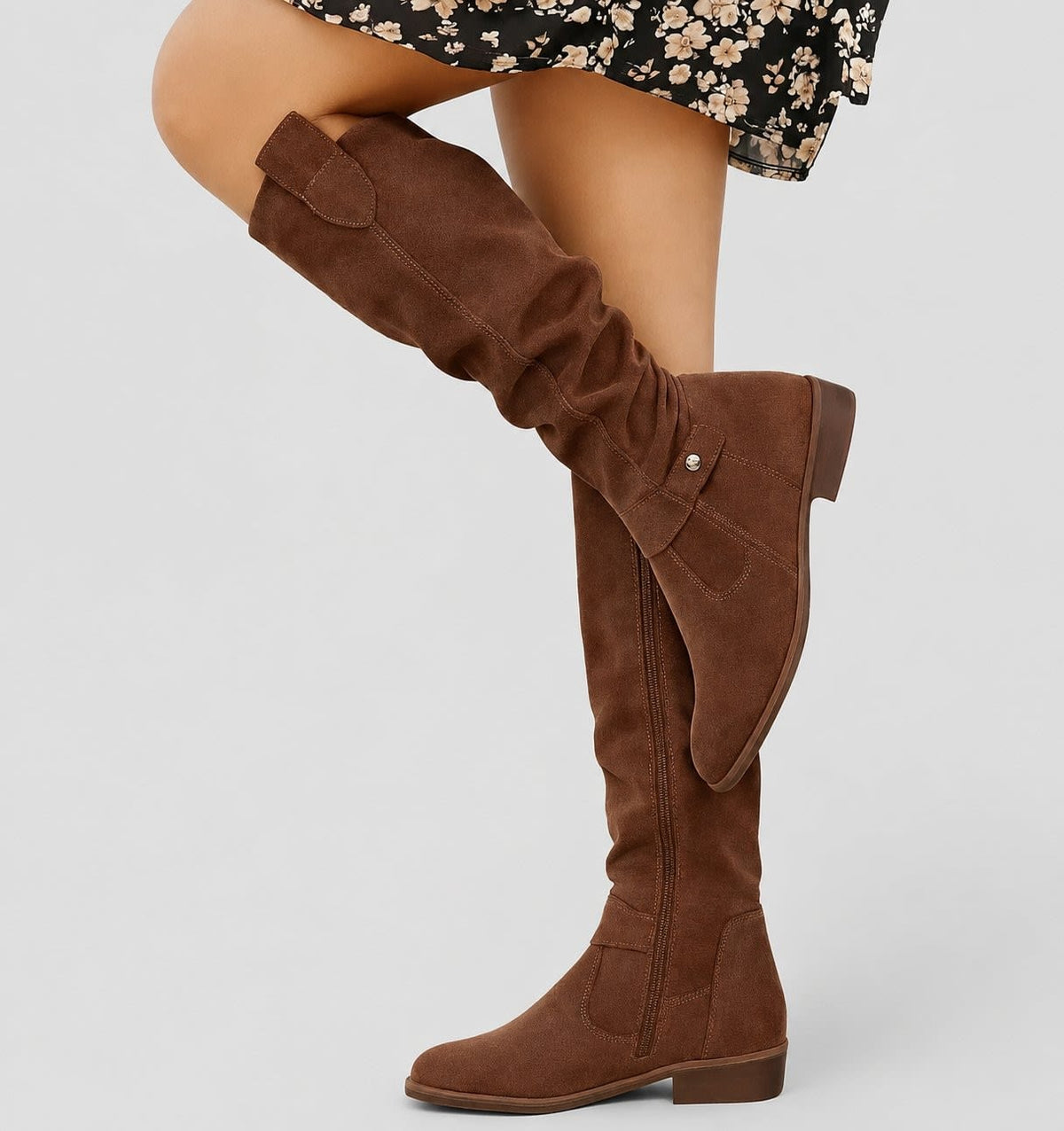 Women's Orthopedic Western Suede Knee-High Boots | Kate_9
