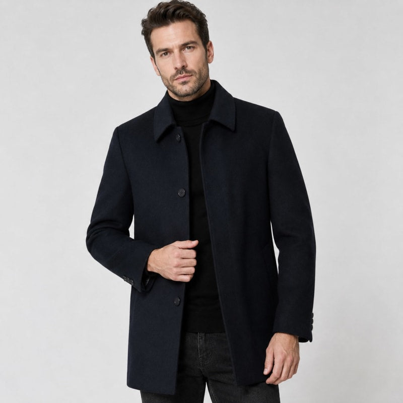 Men's Wool Single Breasted Coat | Glenn_1