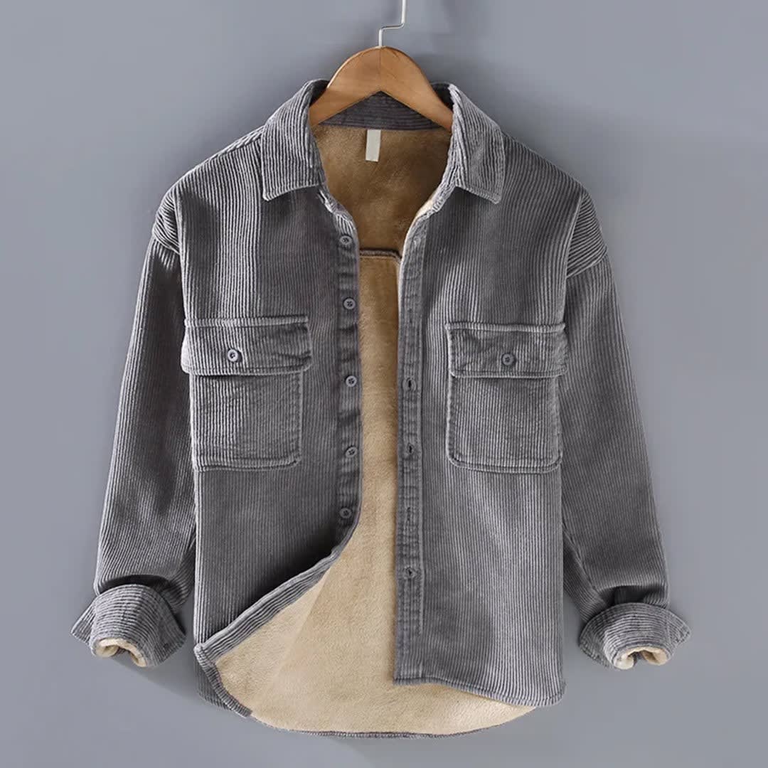 Men's Fleece Lined Corduroy Shacket | Conor_2