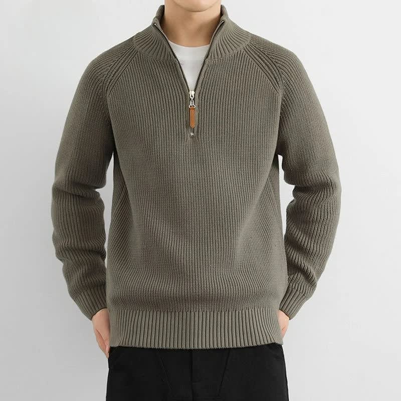 Men's Ribbed Half Zip Jumper | Simon_1