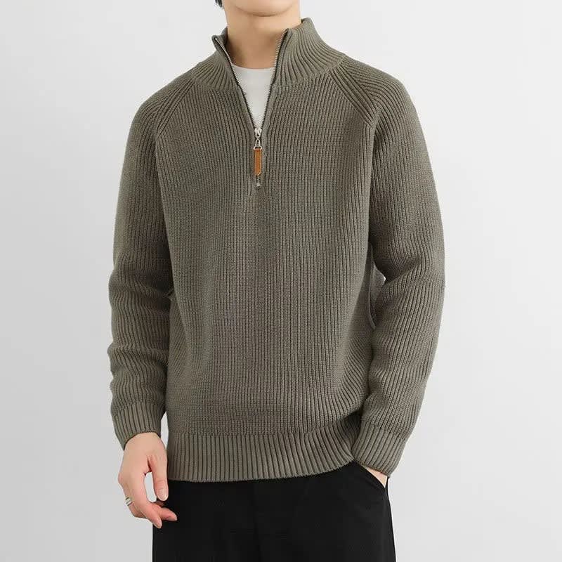 Men's Ribbed Half Zip Jumper | Simon_2