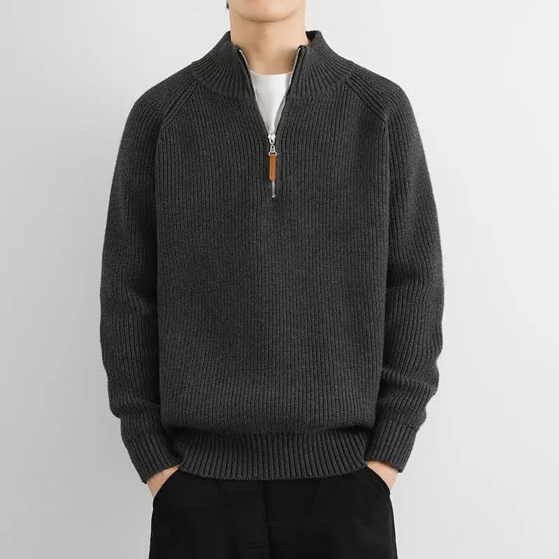 Men's Ribbed Half Zip Jumper | Simon_5