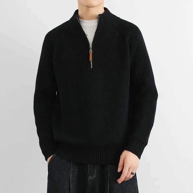 Men's Ribbed Half Zip Jumper | Simon_6