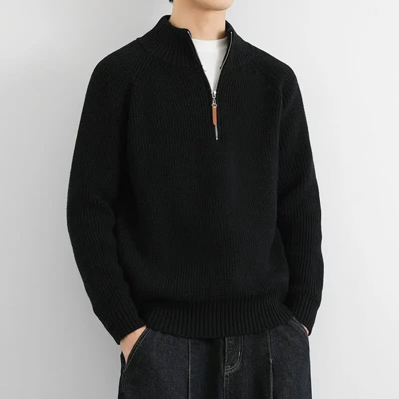 Men's Ribbed Half Zip Jumper | Simon_7