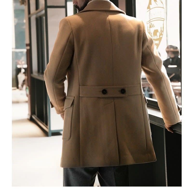 Men's Wool Blend Double-Breasted Pea Coat | Gordon_4