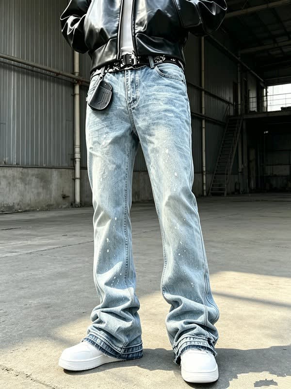 Men's Distressed Flared Jeans | Samuel_7