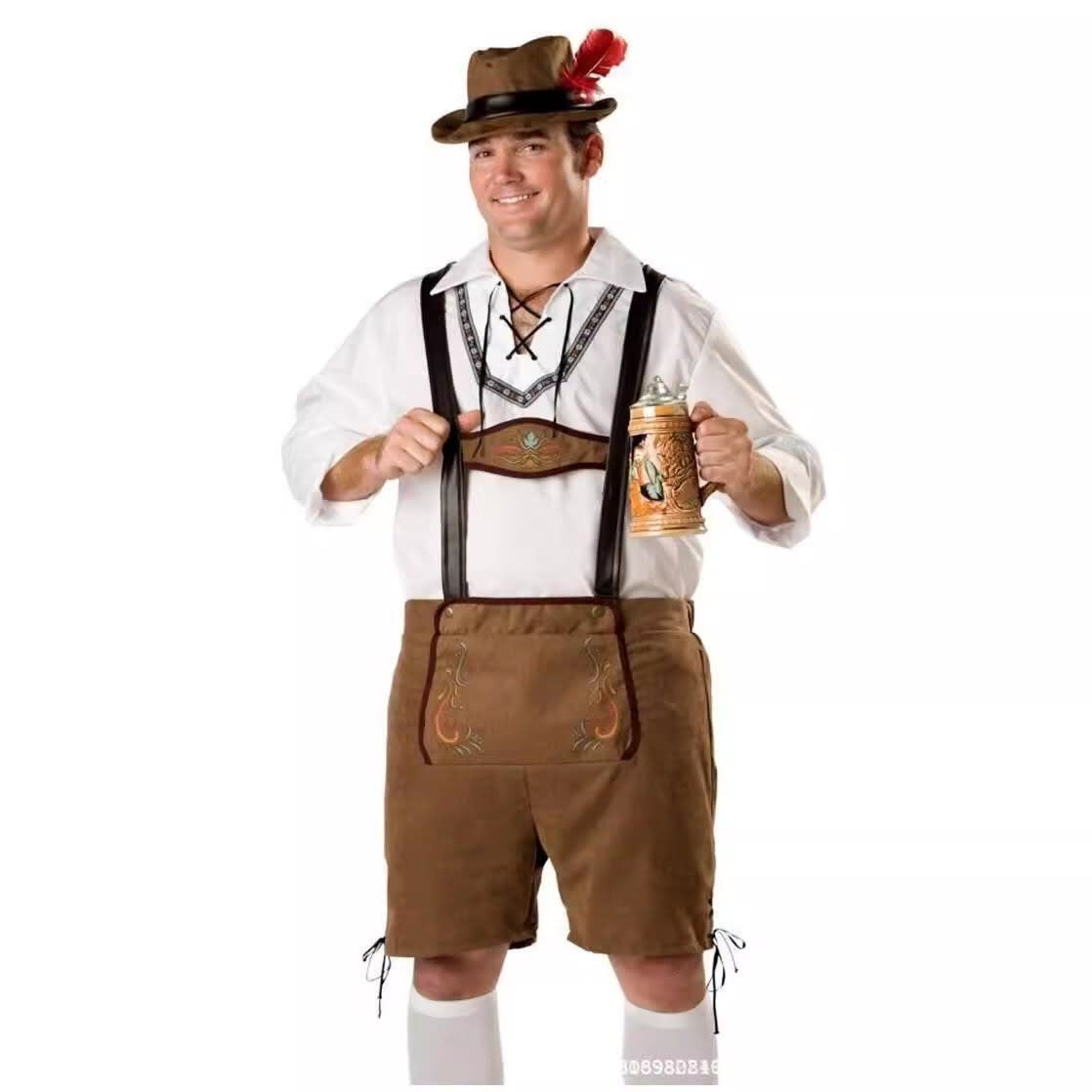 Men's Oktoberfest Lederhosen and Shirt Set | Joss_4