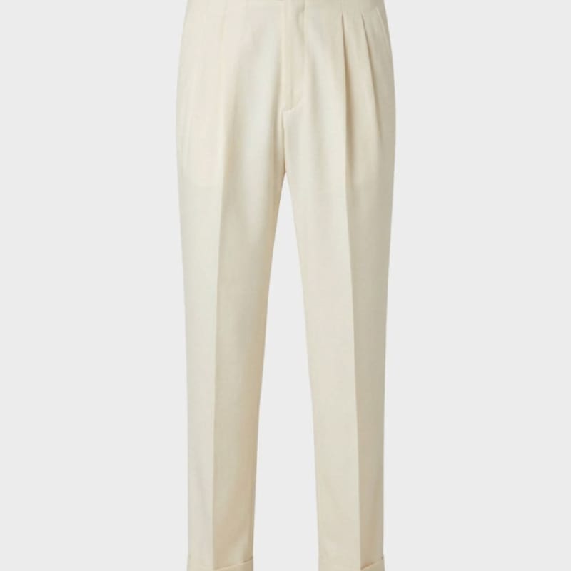 Men's High Waist Pleated Trousers | Reginald_1