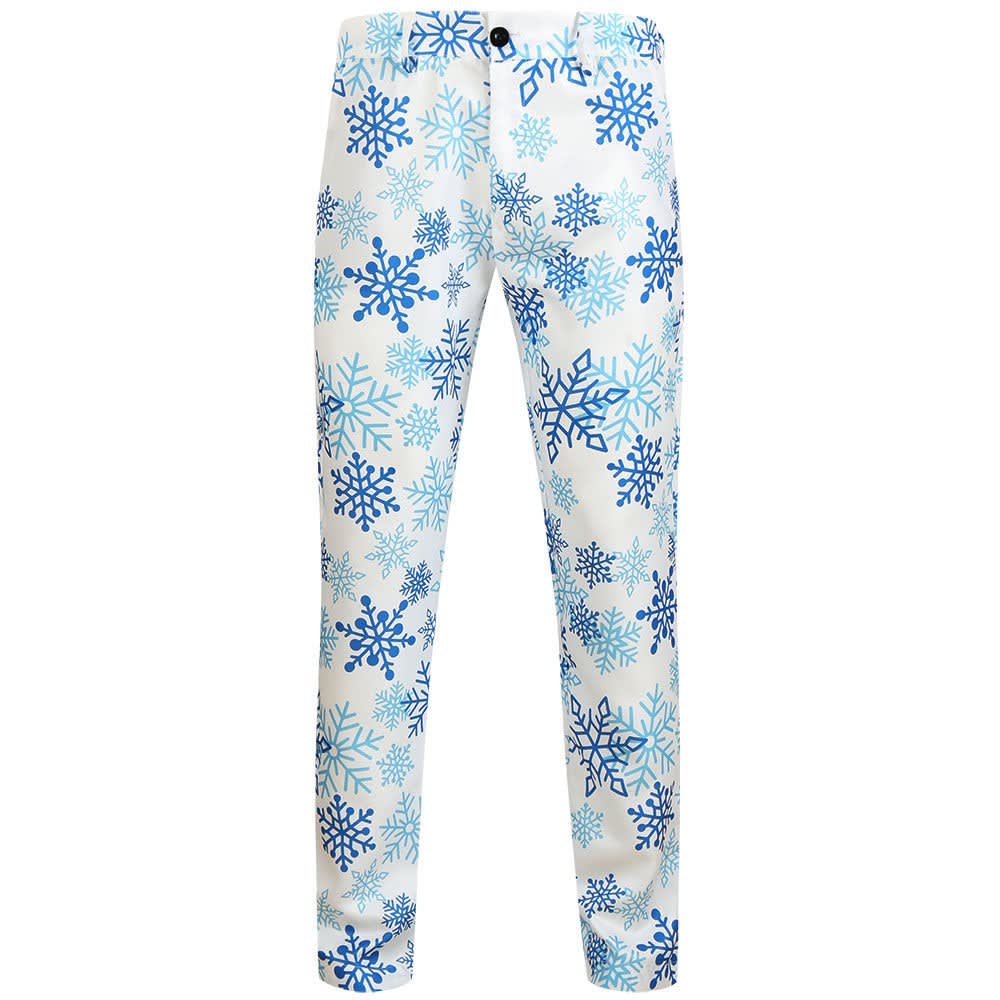 Men's Slim Fit Santa Print Christmas Chino Trousers | Rory_10