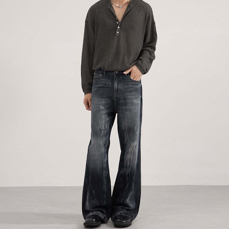 Men's Wide Leg Flared Jeans | Tobias_1