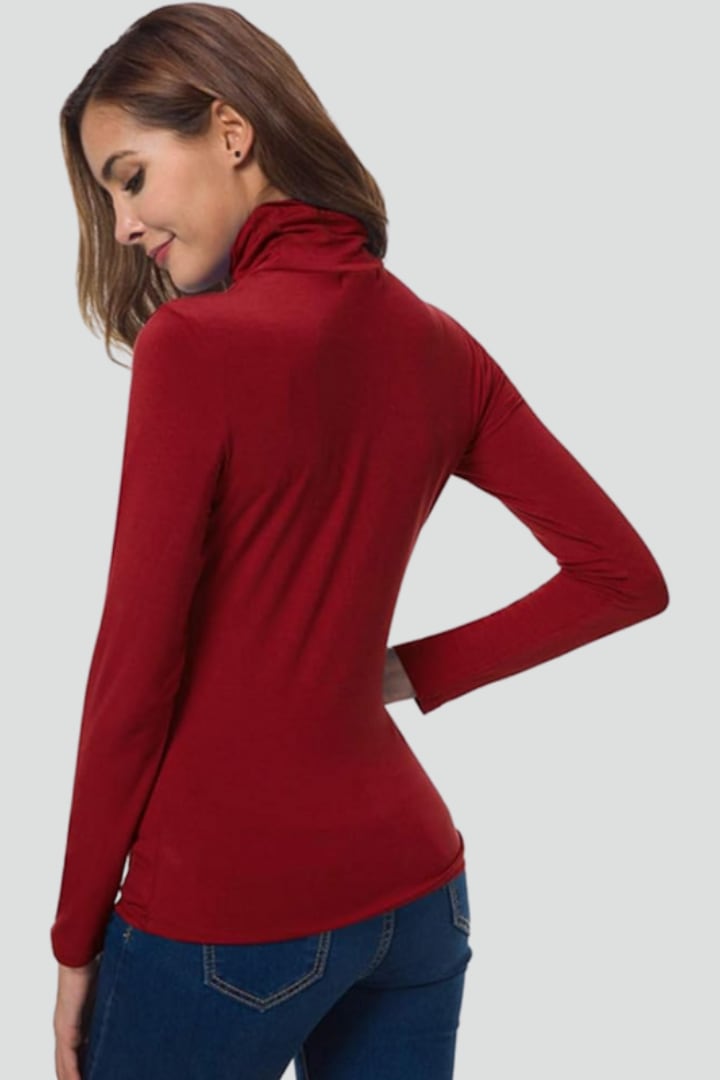 Women's Long Sleeve Roll Neck Jumper | Lowenna_4