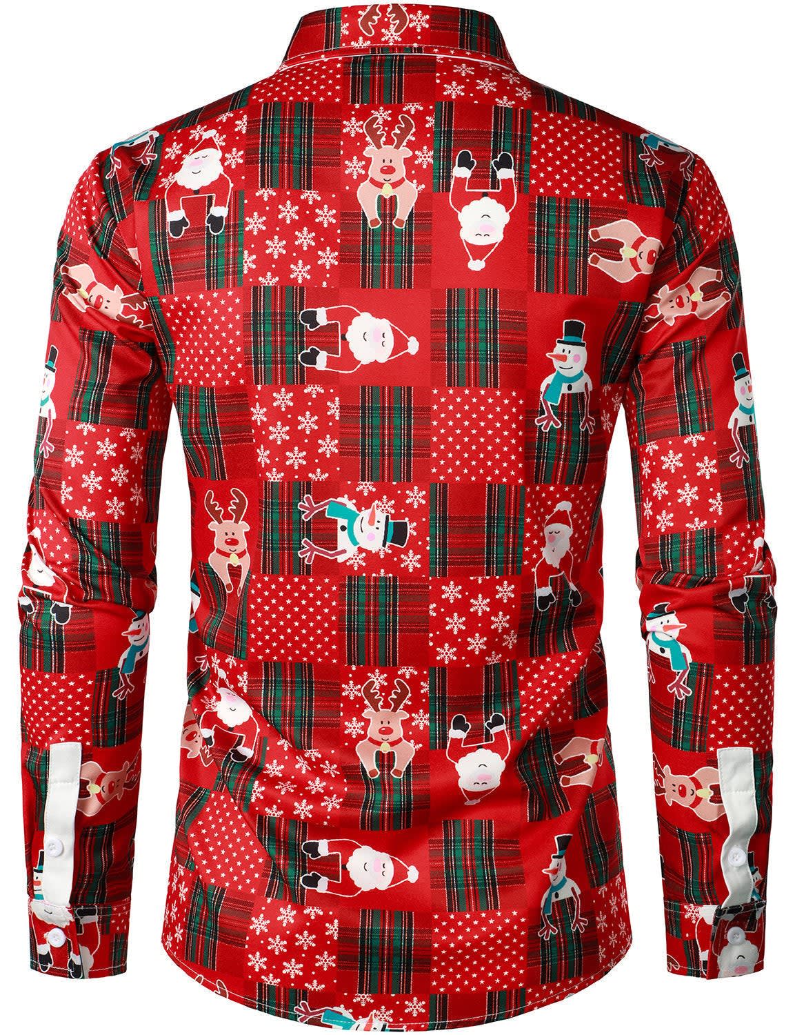 Men's Tuxedo Print Ugly Christmas Shirt | Harvey_2
