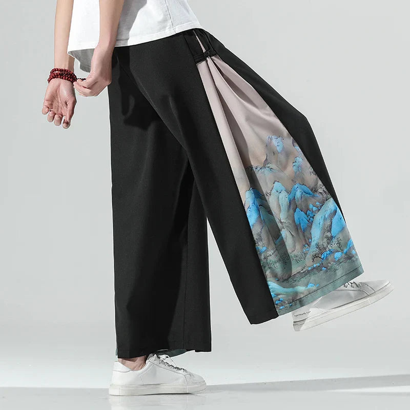 Men's Japanese-Style Side Slit Trousers | Tobias