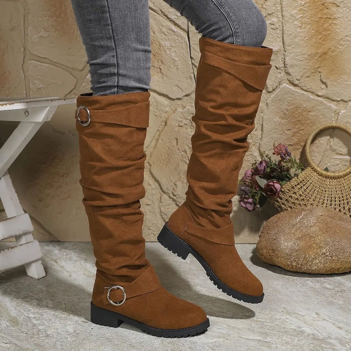 Women's Slouchy Suede Knee High Boots | Ellen_2
