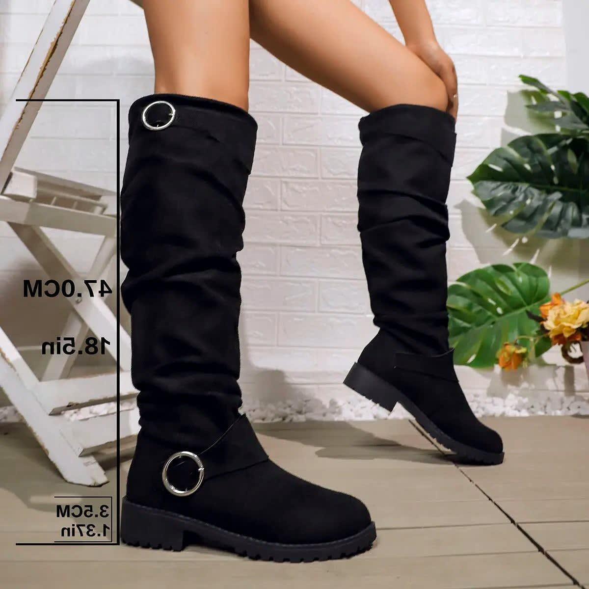 Women's Slouchy Suede Knee High Boots | Ellen_3