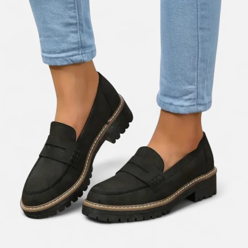Women's Chunky Sole Penny Loafers | Thomasin_1