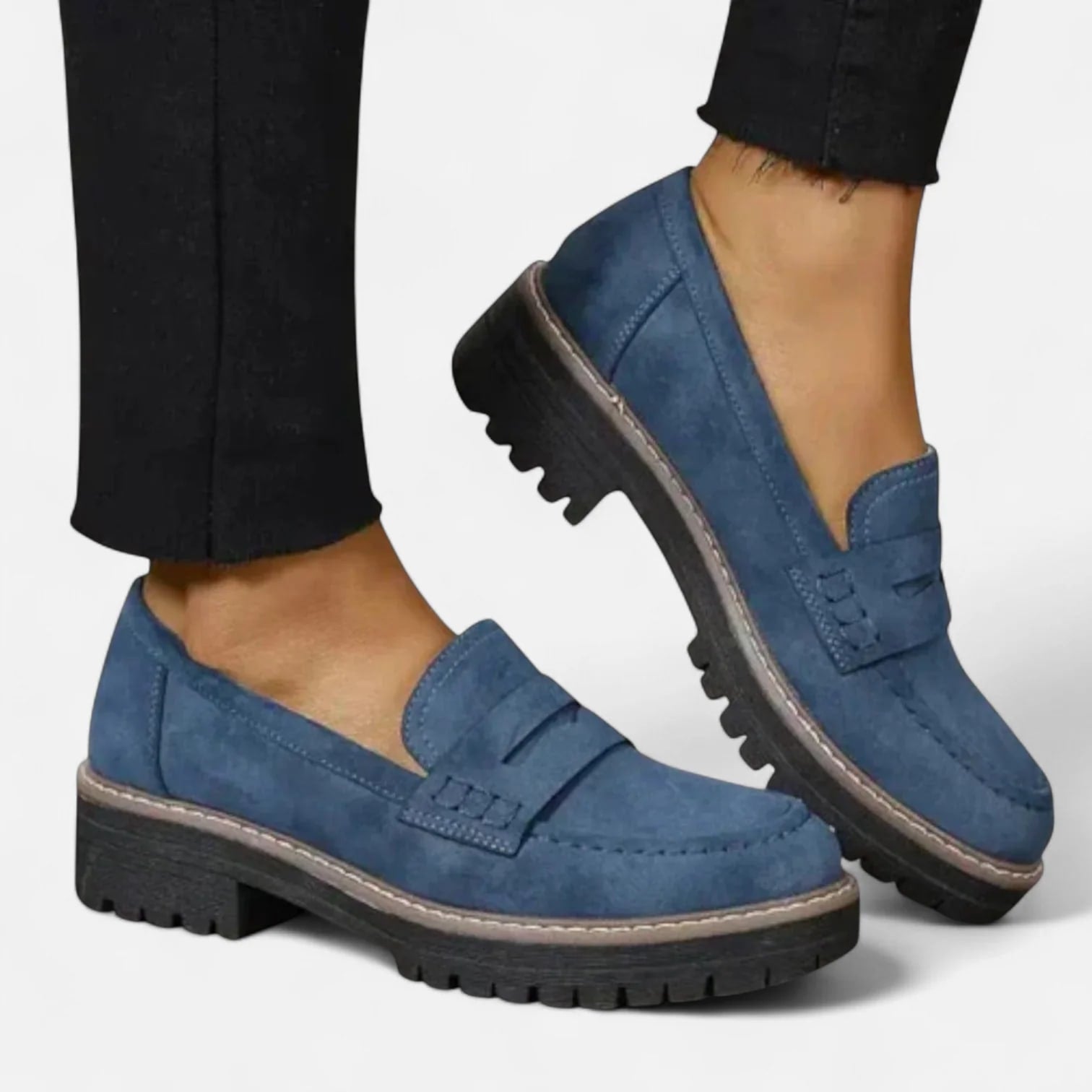 Women's Chunky Sole Penny Loafers | Thomasin_4